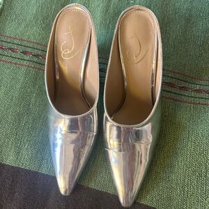 Sam Edelman Silver Mules